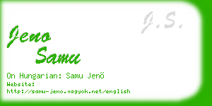 jeno samu business card